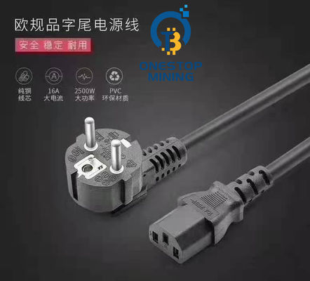 EU-Stecker Asic-Bergmann Power Supply Cords verkabelt 1.5m 1.8m 2m