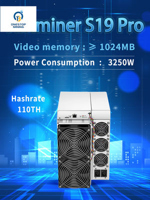 Bergbau Antminer S19 Pro-110. 3250W Bitcoin Asic-Maschine bitcoin Bergbau